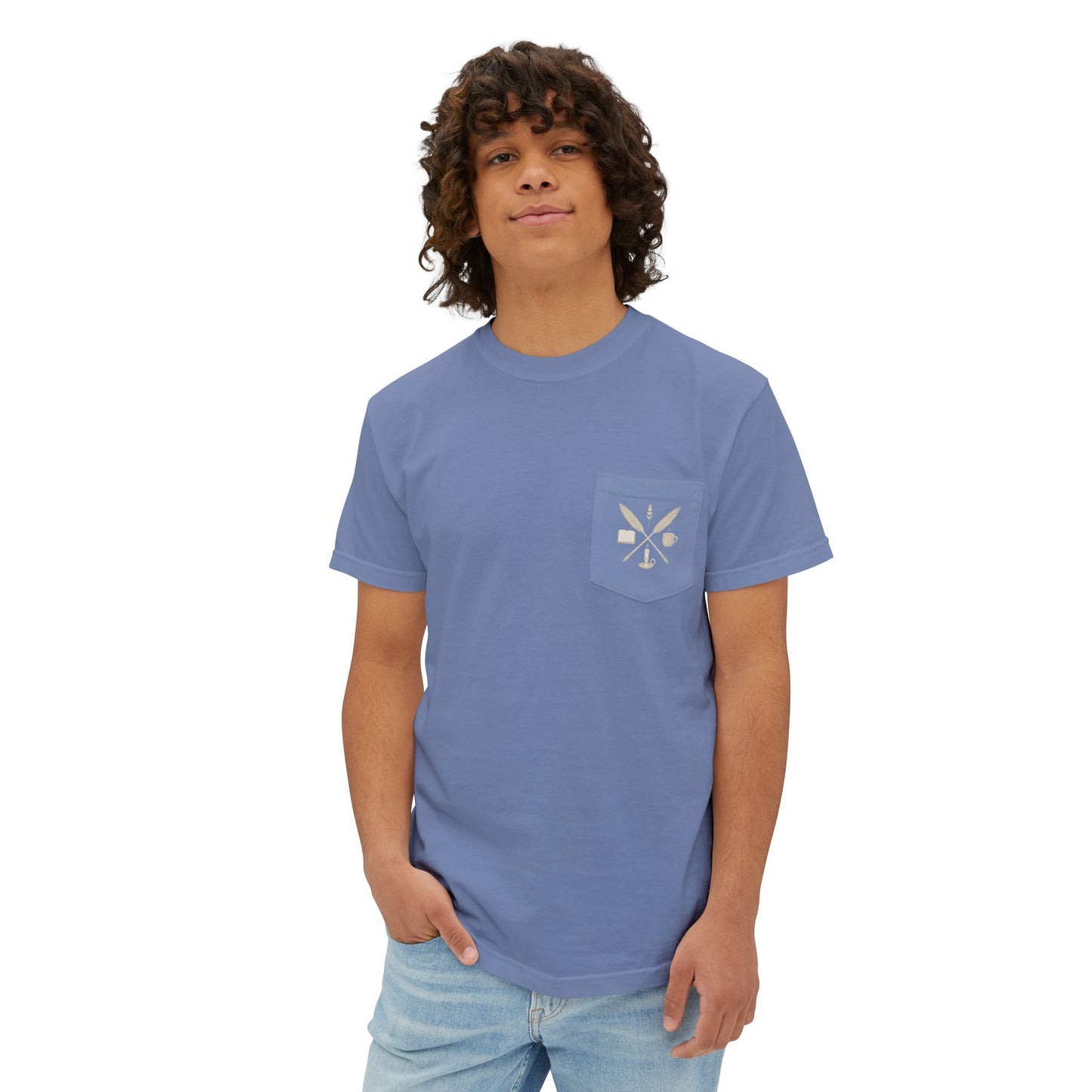 The EverWritten Pocket Tee – Wear the Crest. Carry the Story.