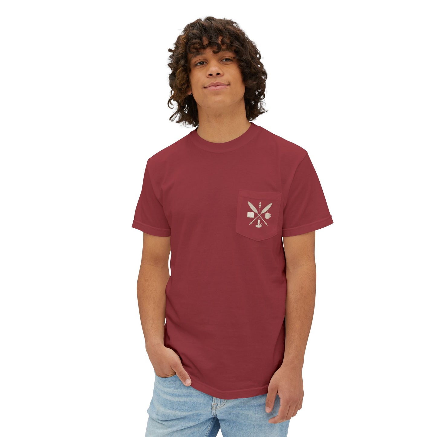 The EverWritten Pocket Tee – Wear the Crest. Carry the Story.