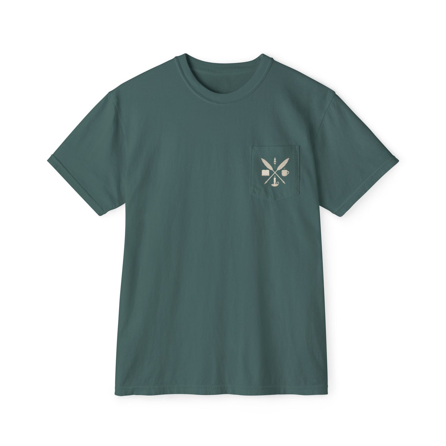 The EverWritten Pocket Tee – Wear the Crest. Carry the Story.