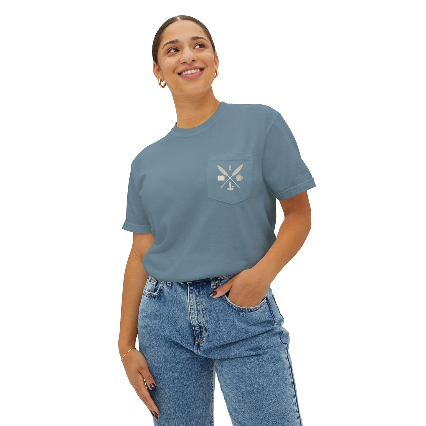 The EverWritten Pocket Tee – Wear the Crest. Carry the Story.