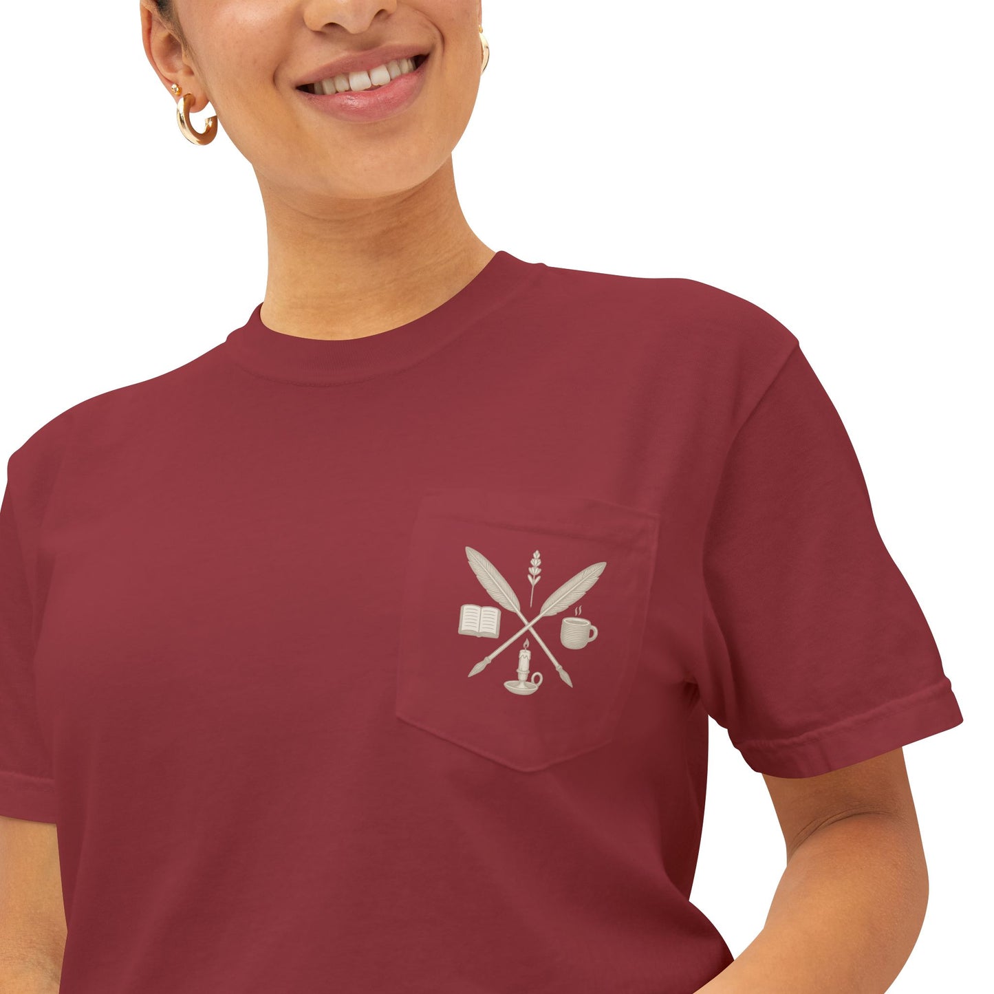 The EverWritten Pocket Tee – Wear the Crest. Carry the Story.