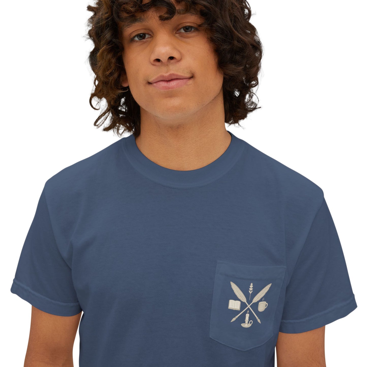 The EverWritten Pocket Tee – Wear the Crest. Carry the Story.