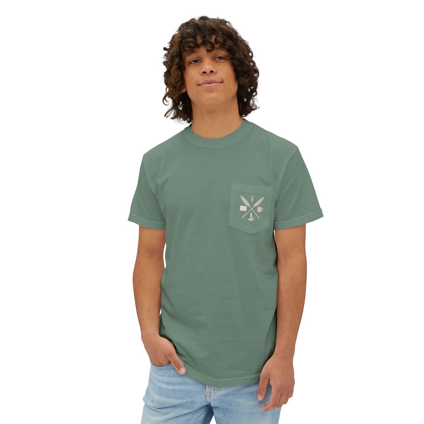 The EverWritten Pocket Tee – Wear the Crest. Carry the Story.
