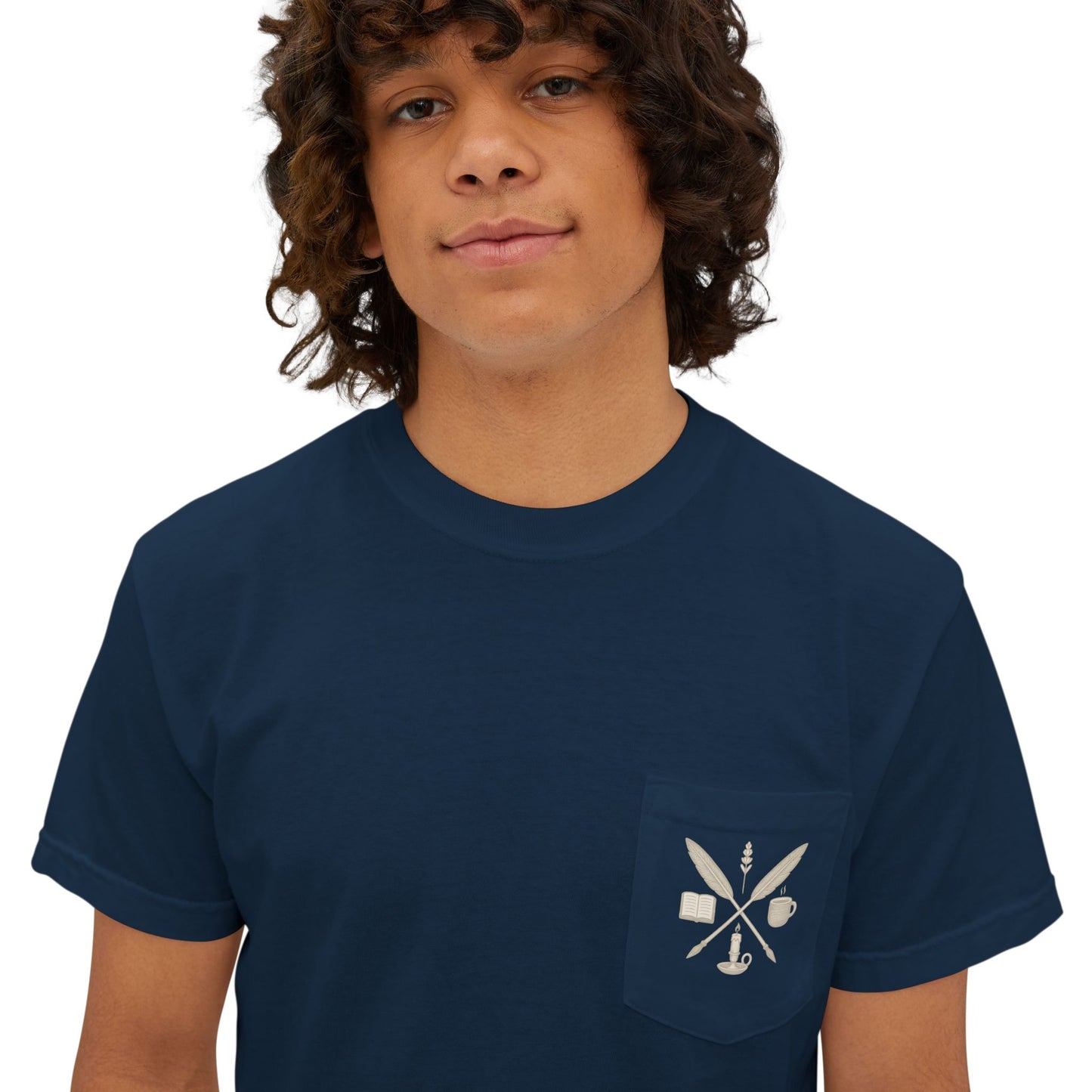 The EverWritten Pocket Tee – Wear the Crest. Carry the Story.