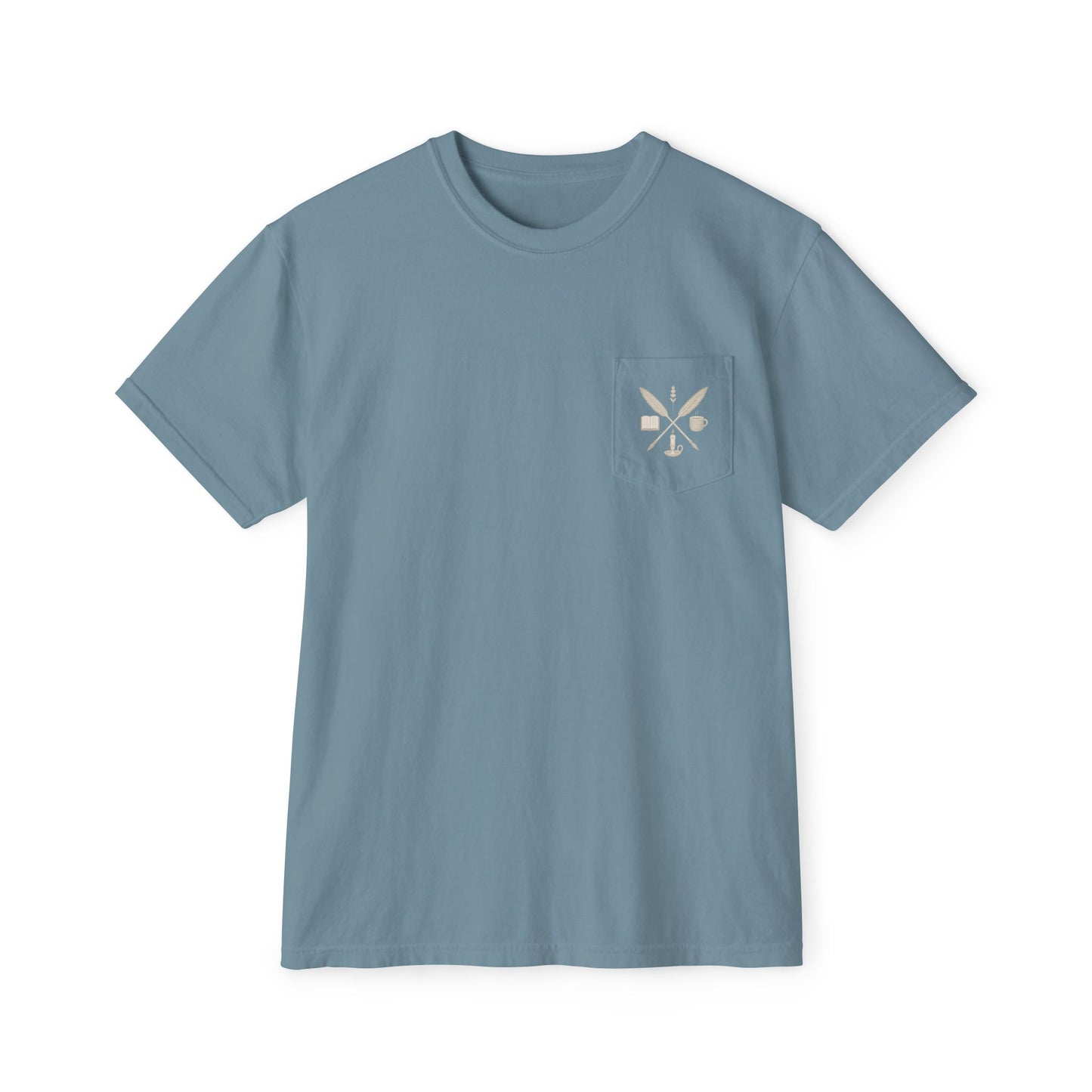 The EverWritten Pocket Tee – Wear the Crest. Carry the Story.