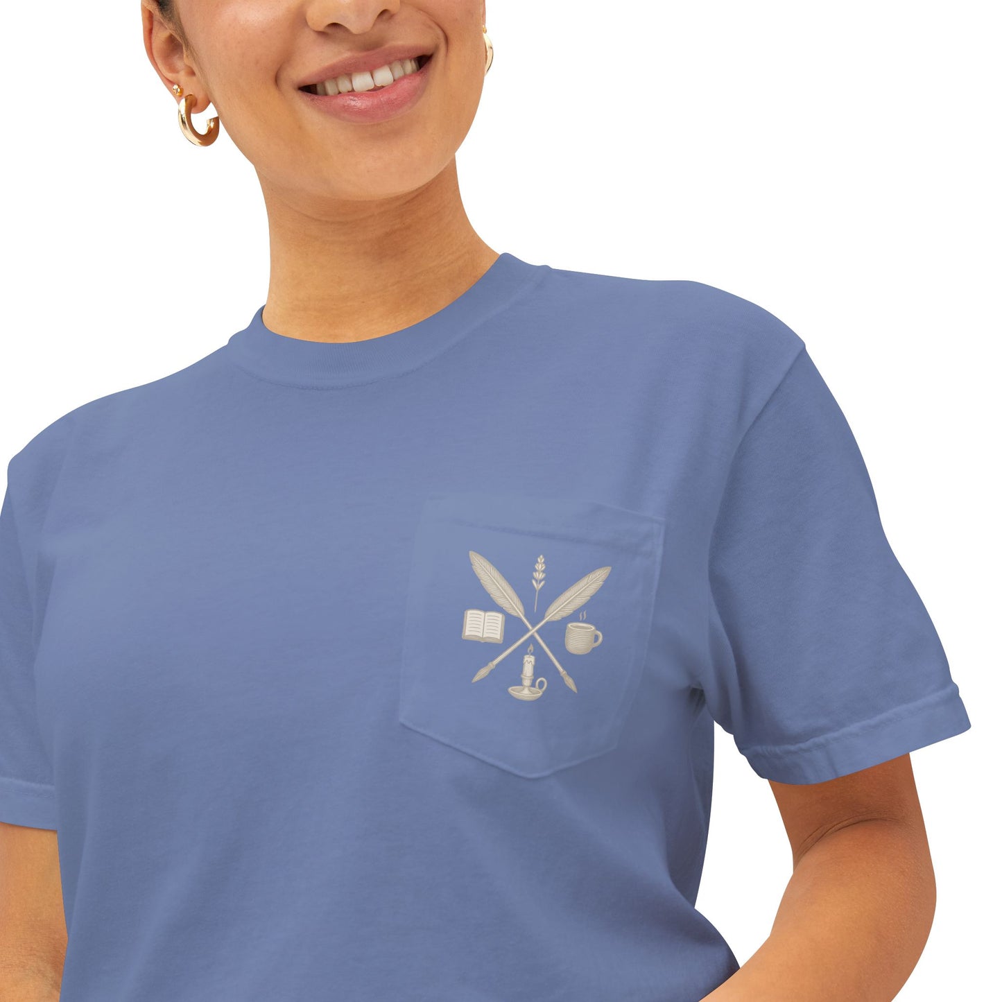 The EverWritten Pocket Tee – Wear the Crest. Carry the Story.