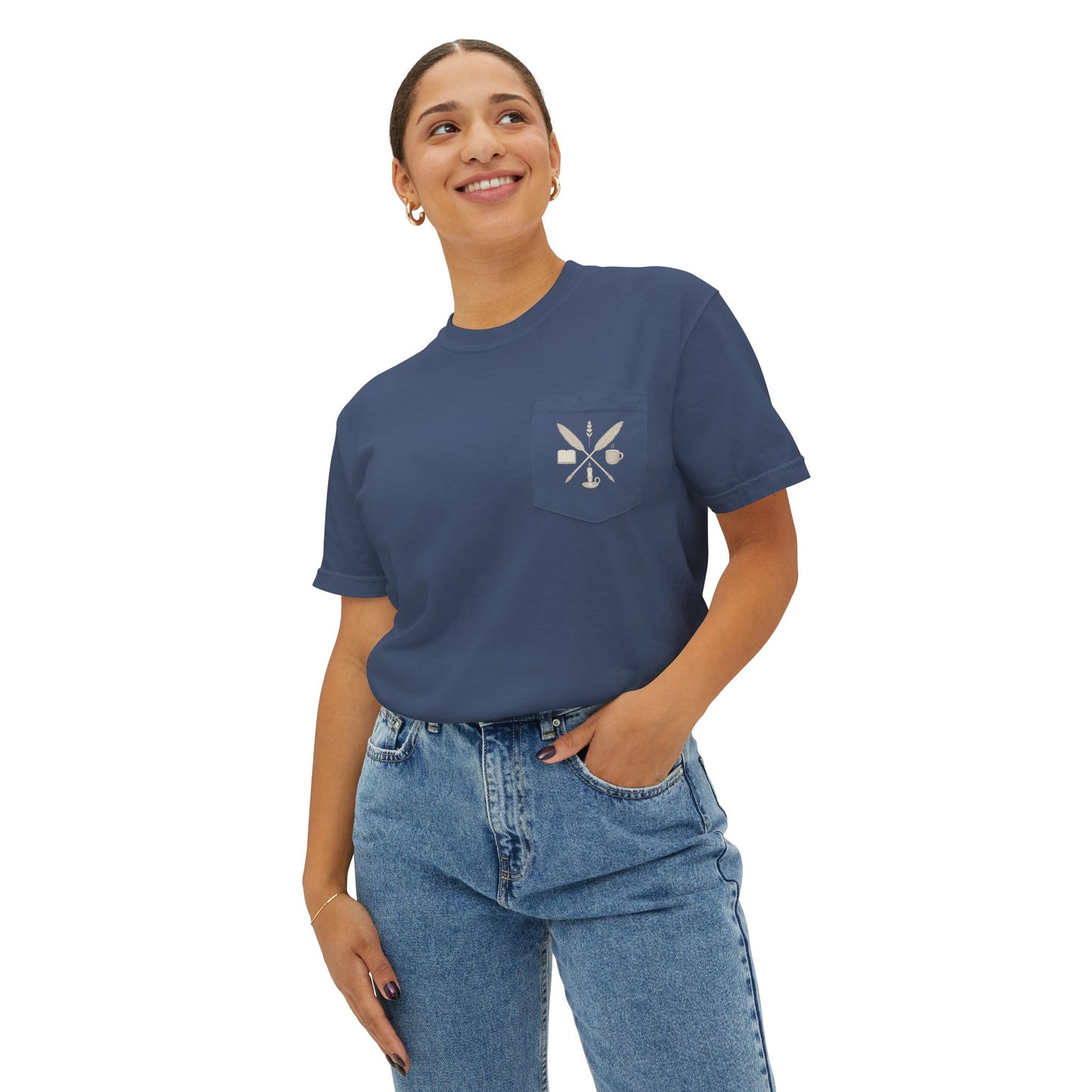 The EverWritten Pocket Tee – Wear the Crest. Carry the Story.