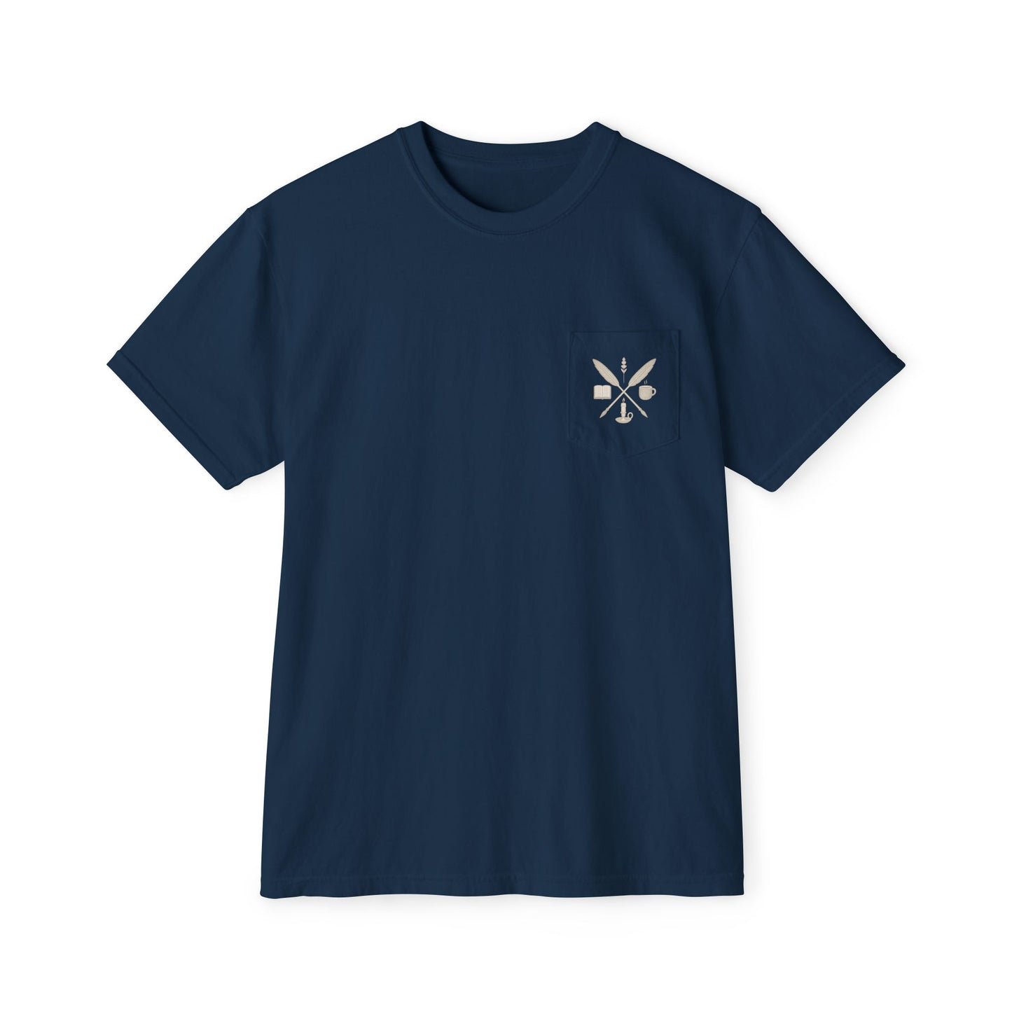 The EverWritten Pocket Tee – Wear the Crest. Carry the Story.