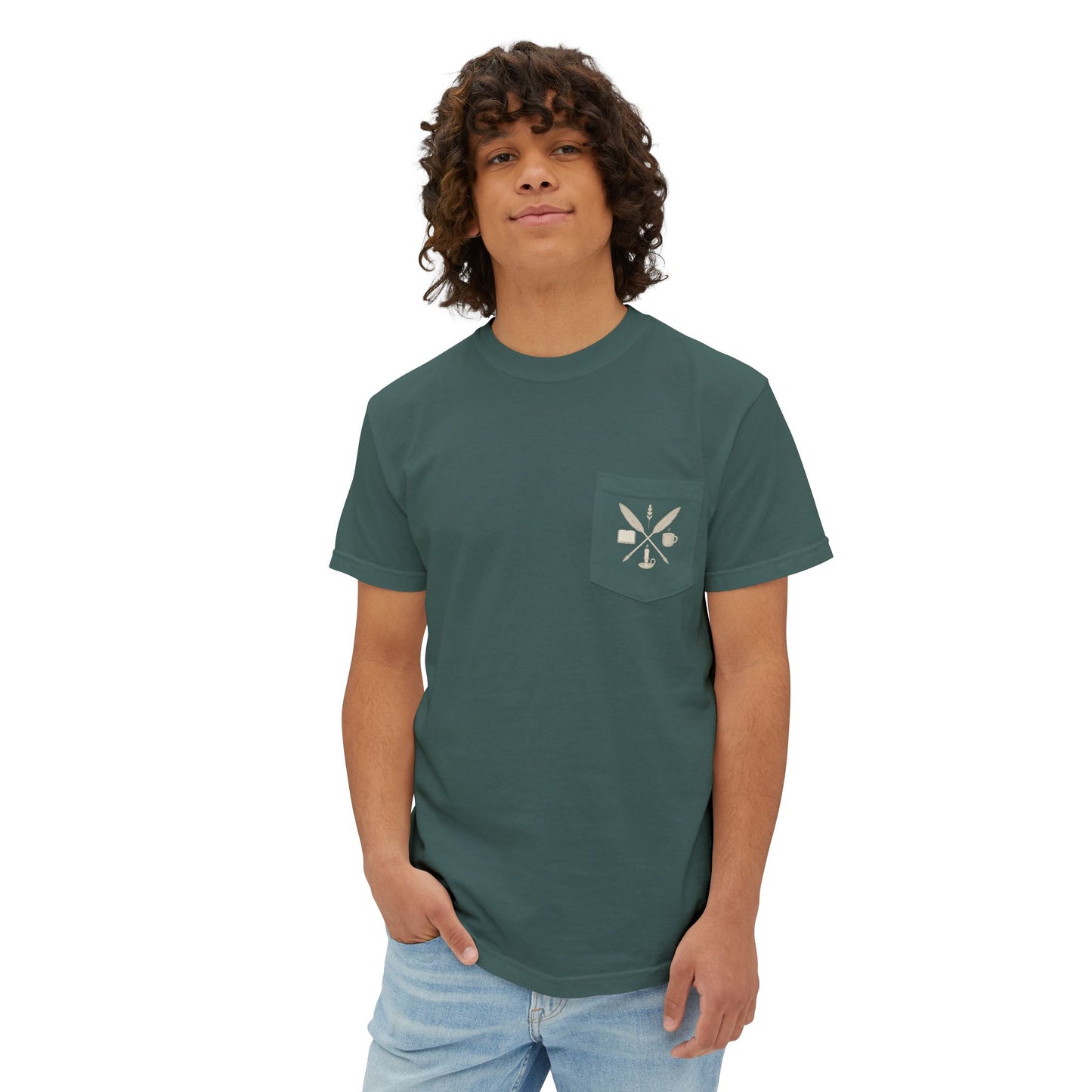 The EverWritten Pocket Tee – Wear the Crest. Carry the Story.