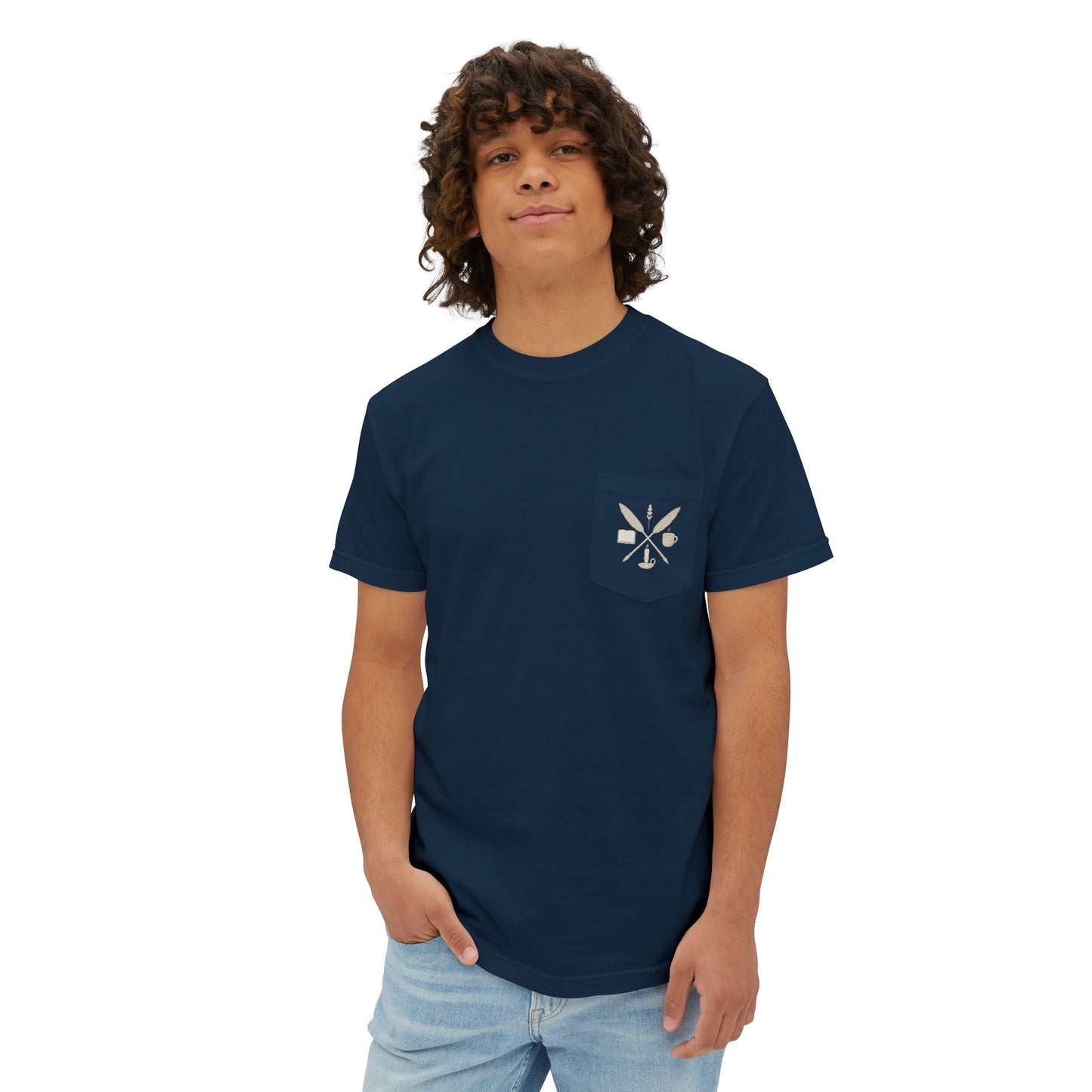 The EverWritten Pocket Tee – Wear the Crest. Carry the Story.