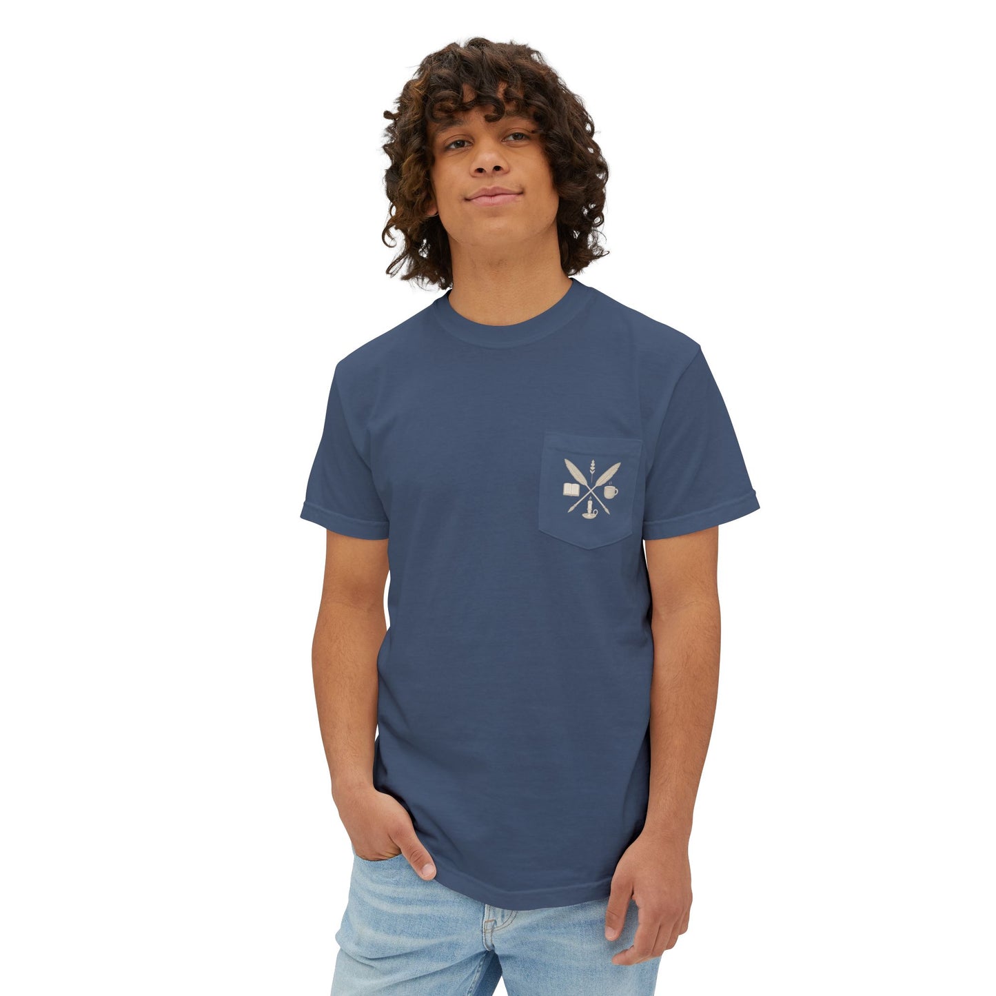 The EverWritten Pocket Tee – Wear the Crest. Carry the Story.