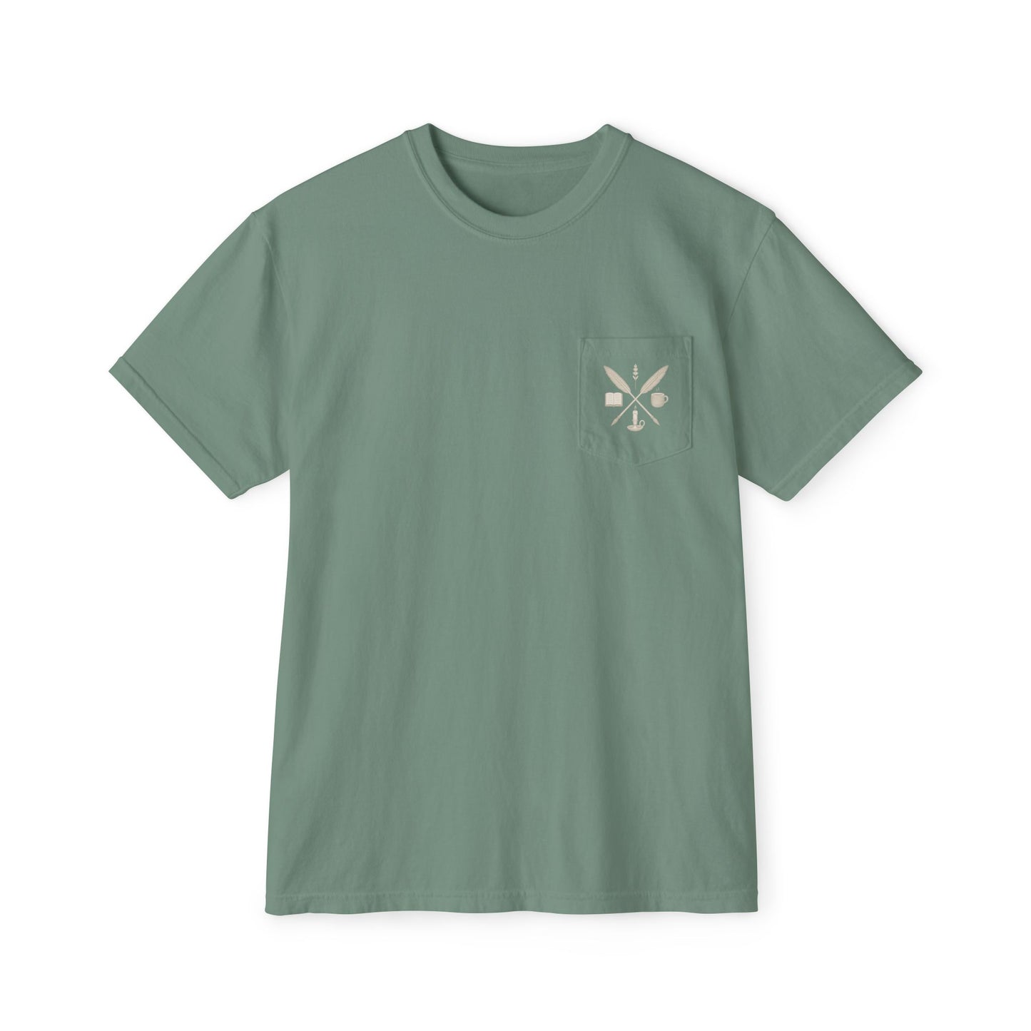 The EverWritten Pocket Tee – Wear the Crest. Carry the Story.