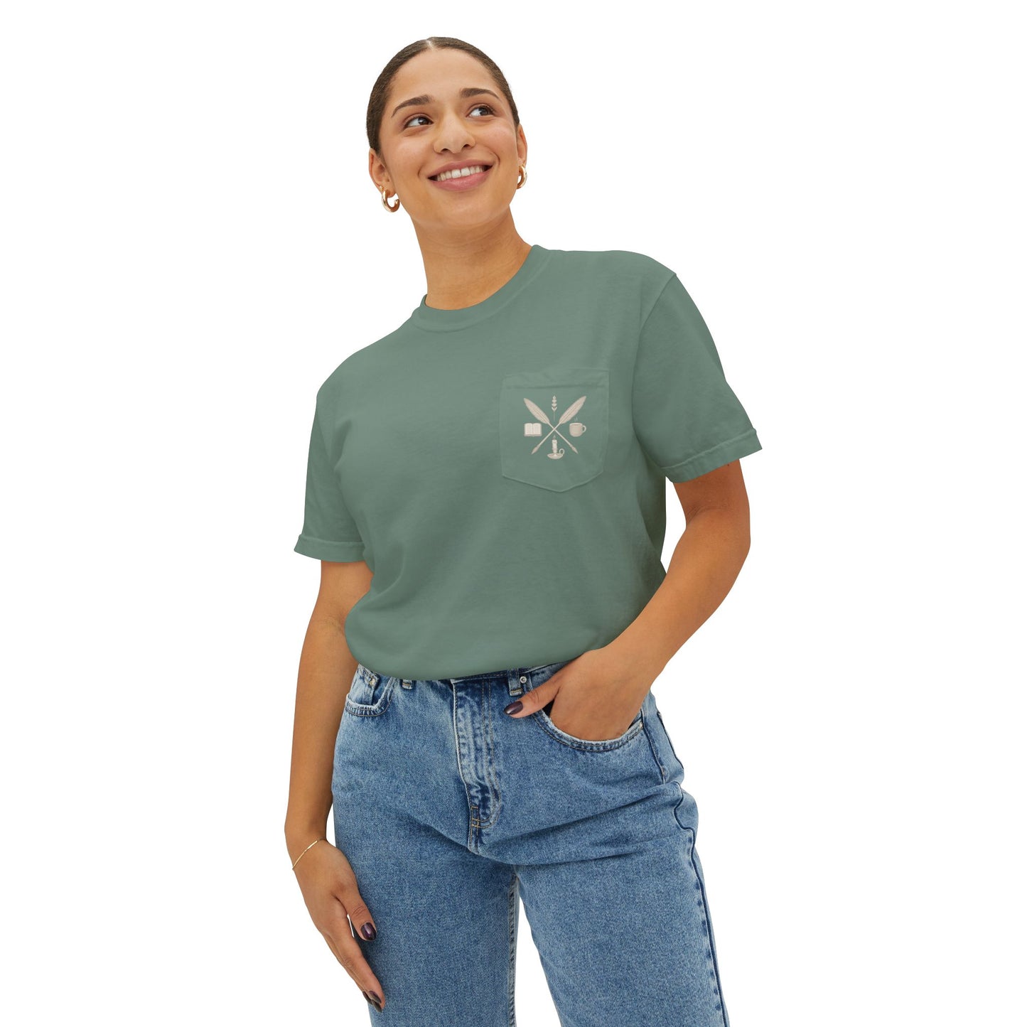 The EverWritten Pocket Tee – Wear the Crest. Carry the Story.