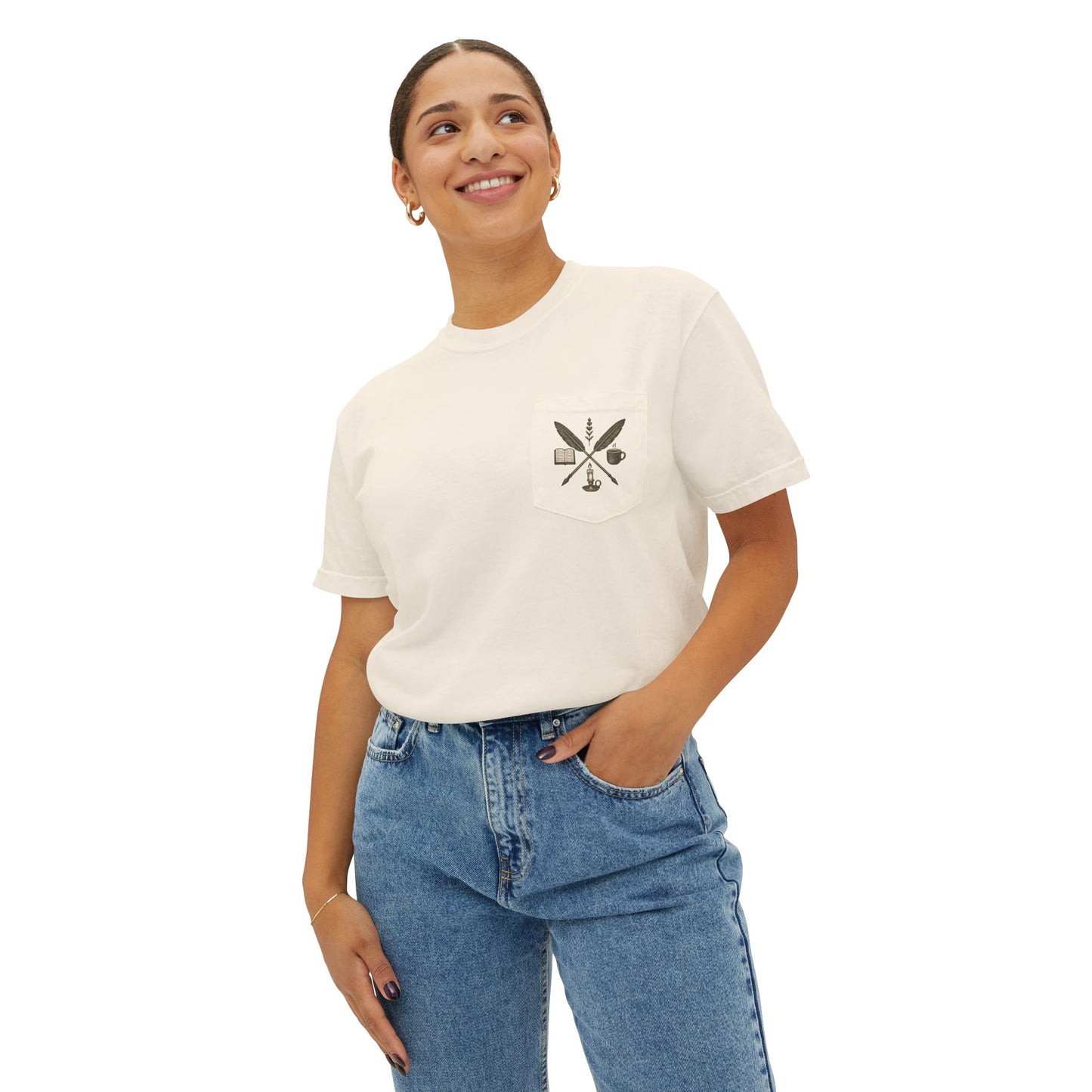 The EverWritten Pocket Tee – Wear the Crest. Carry the Story.