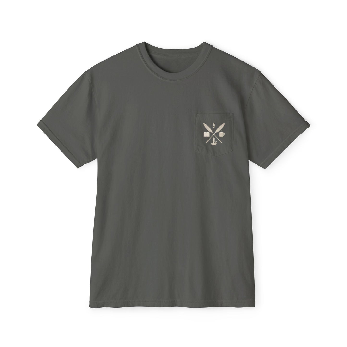 The EverWritten Pocket Tee – Wear the Crest. Carry the Story.