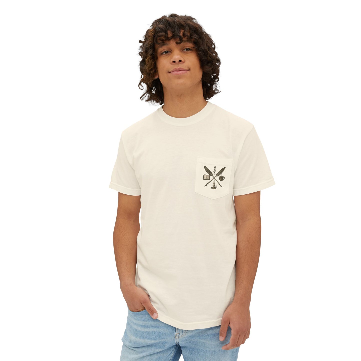 The EverWritten Pocket Tee – Wear the Crest. Carry the Story.