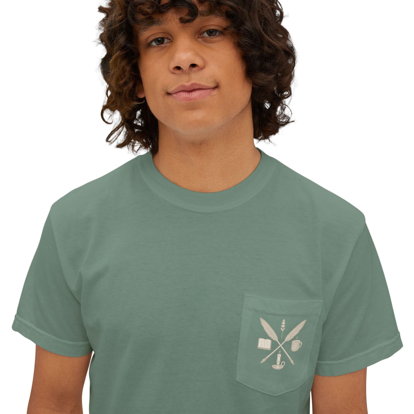 The EverWritten Pocket Tee – Wear the Crest. Carry the Story.