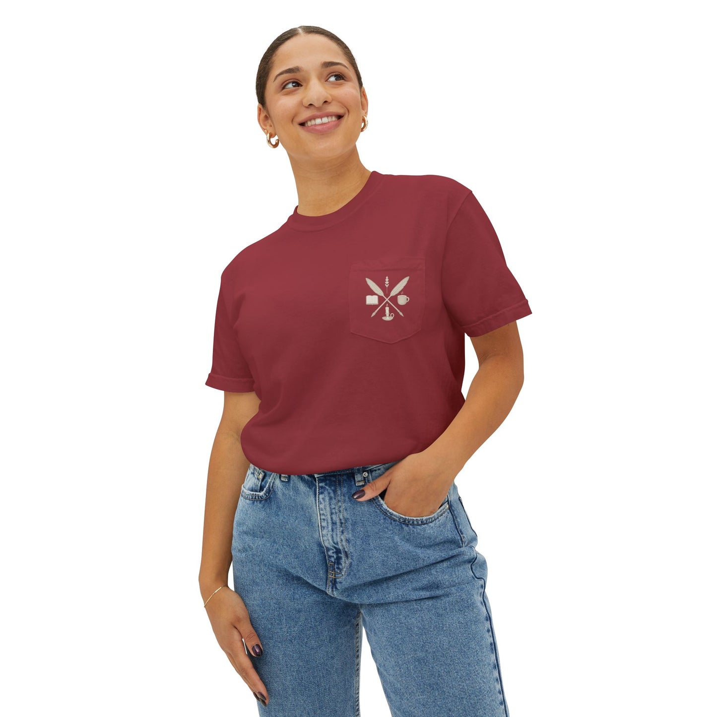 The EverWritten Pocket Tee – Wear the Crest. Carry the Story.