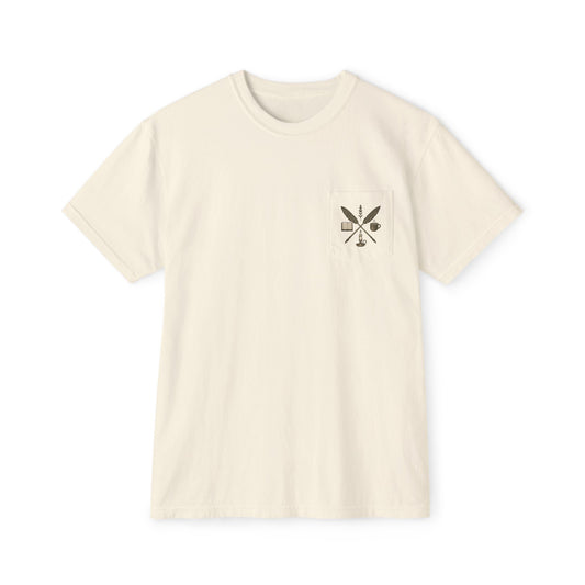 The EverWritten Pocket Tee – Wear the Crest. Carry the Story.