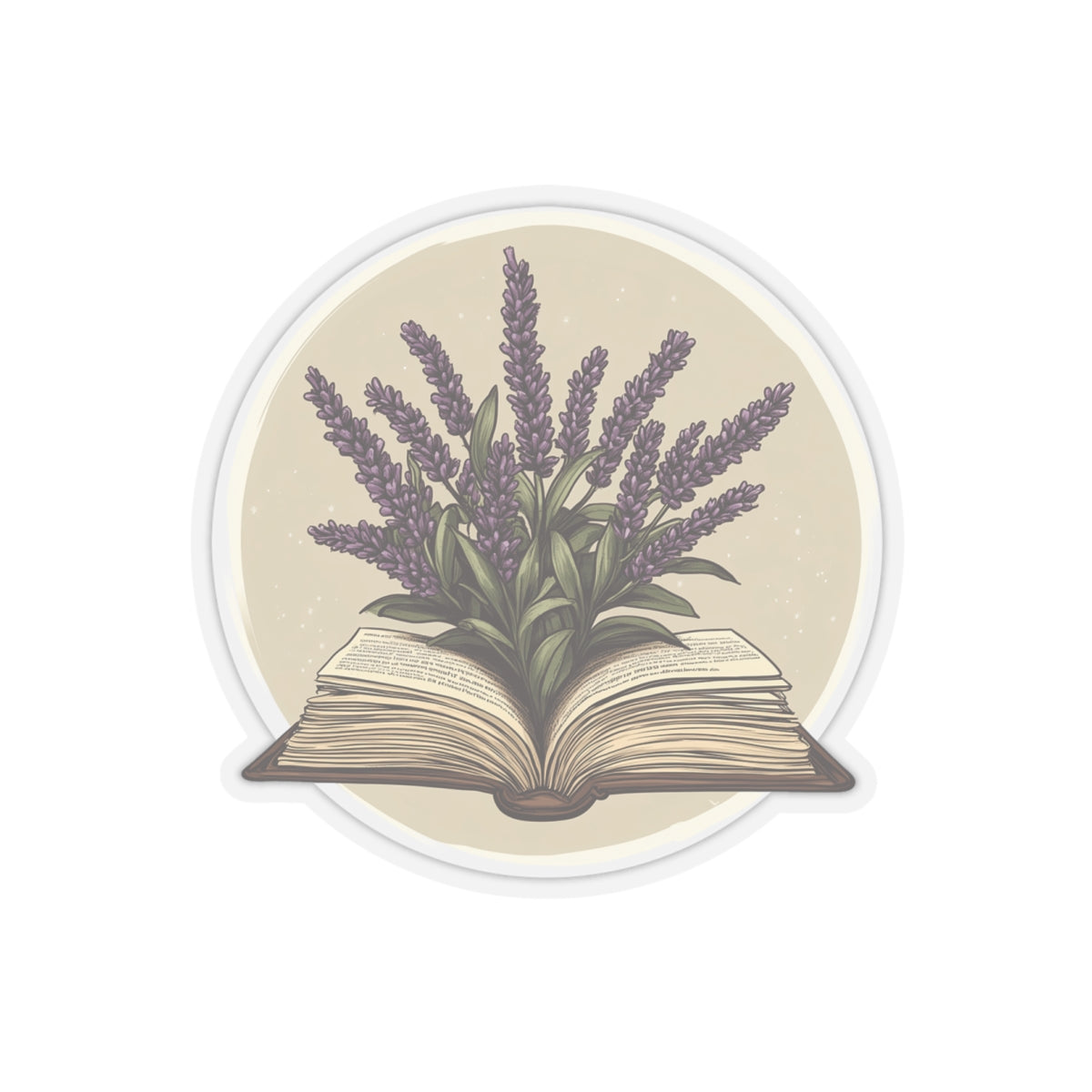 Lavender Book Sticker – A Tiny Tribute to Stories and Stillness