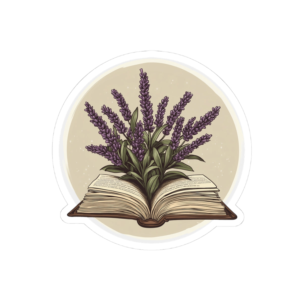 Lavender Book Sticker – A Tiny Tribute to Stories and Stillness