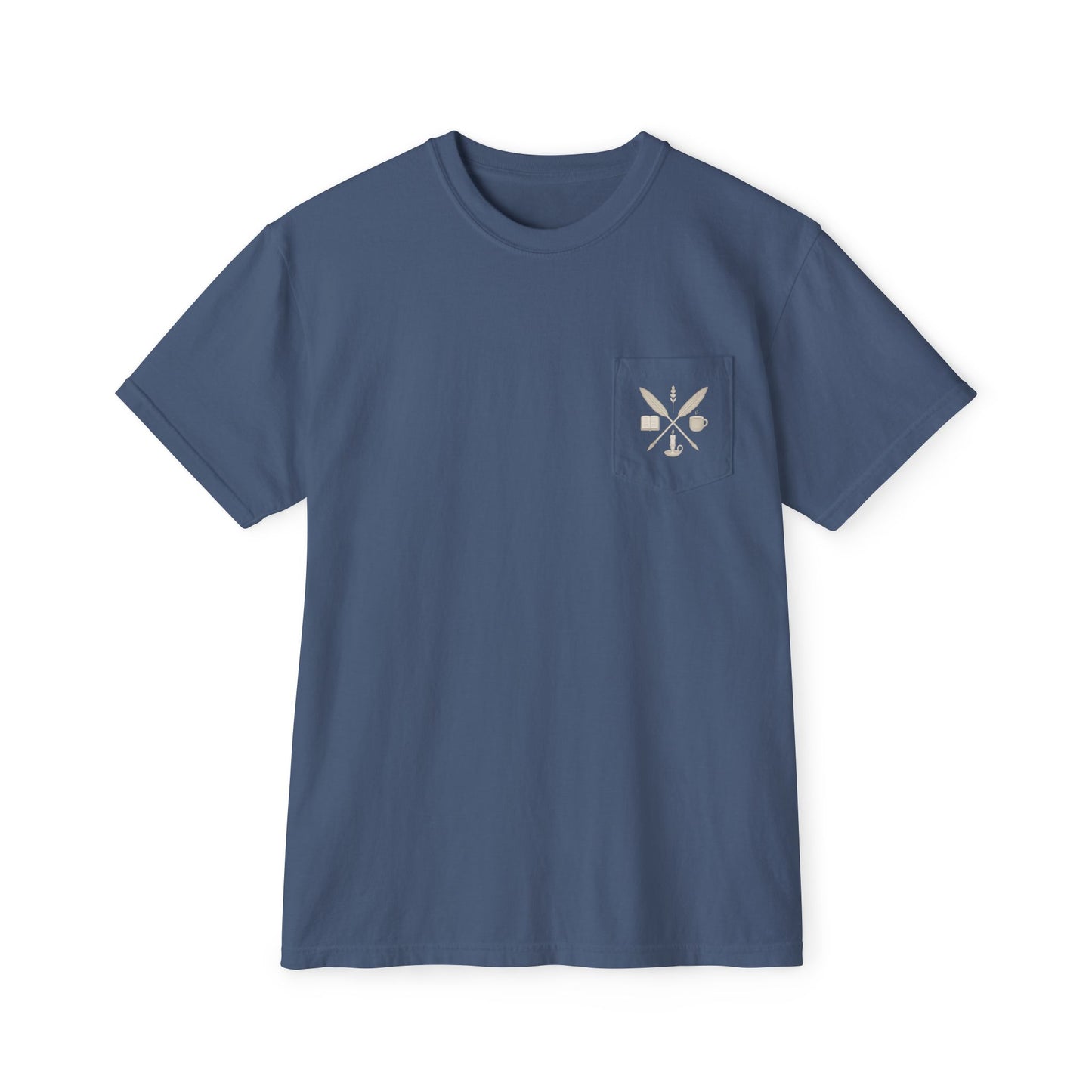 The EverWritten Pocket Tee – Wear the Crest. Carry the Story.