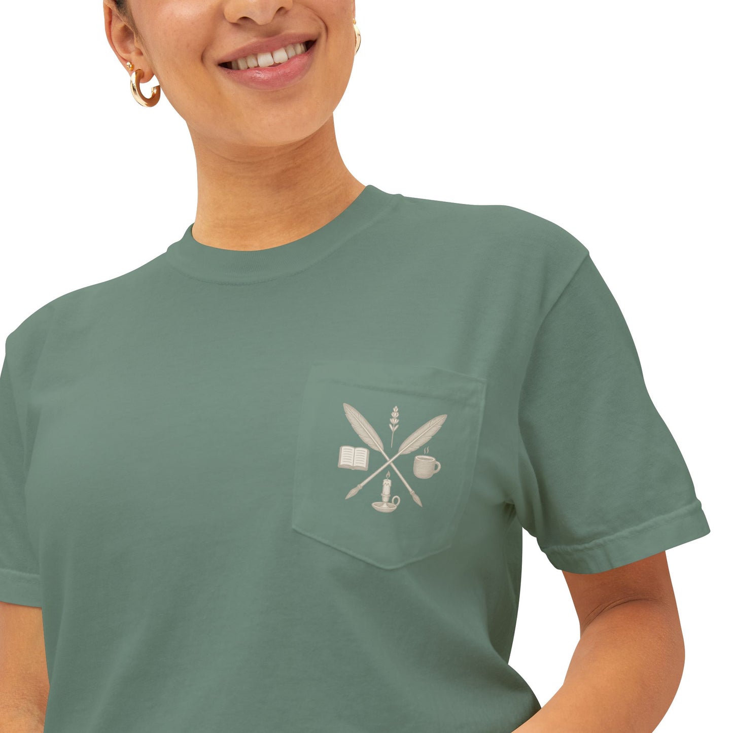 The EverWritten Pocket Tee – Wear the Crest. Carry the Story.
