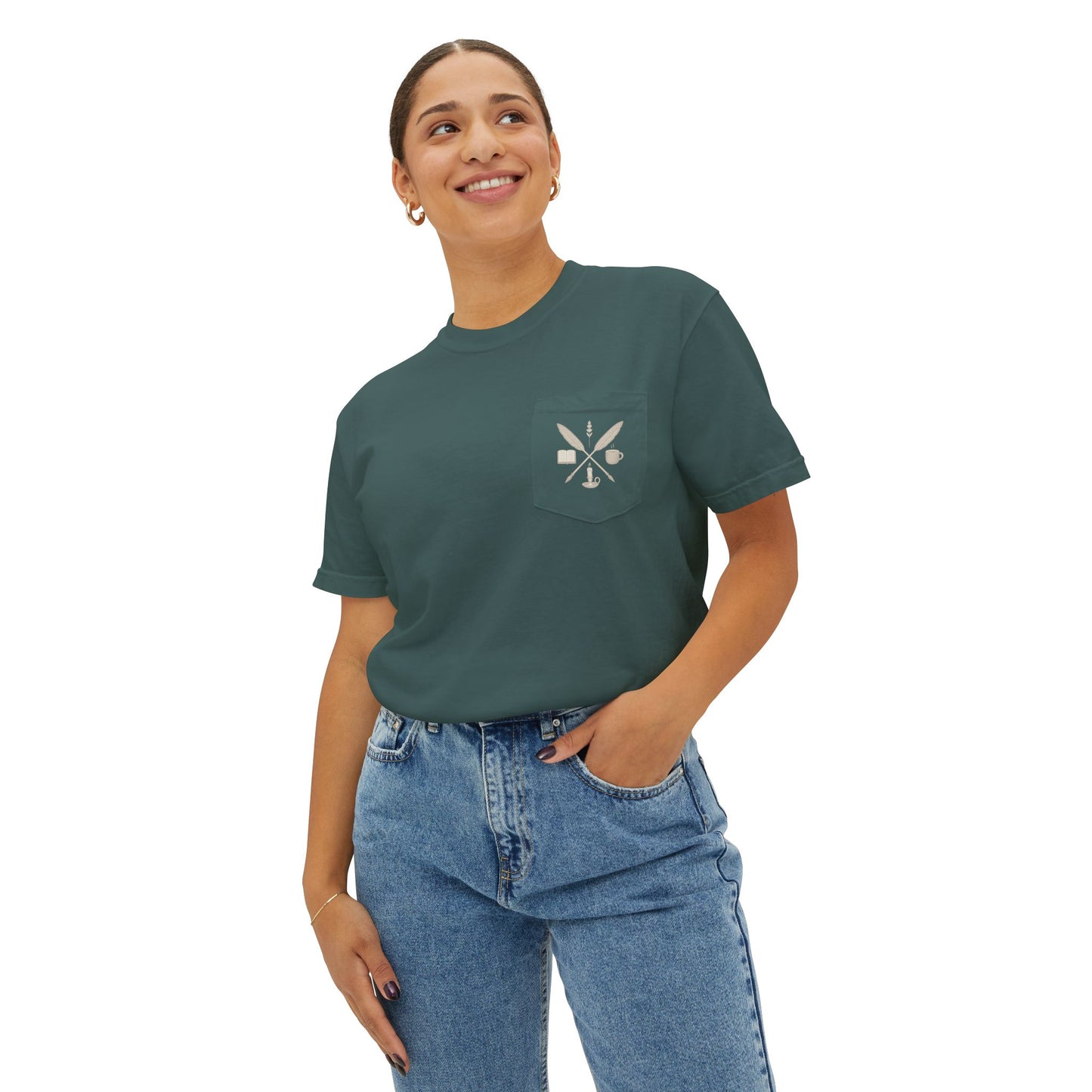 The EverWritten Pocket Tee – Wear the Crest. Carry the Story.