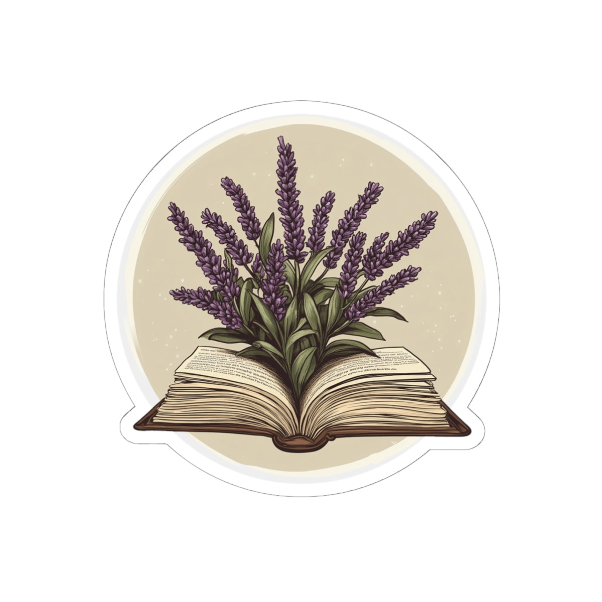 Lavender Book Sticker – A Tiny Tribute to Stories and Stillness