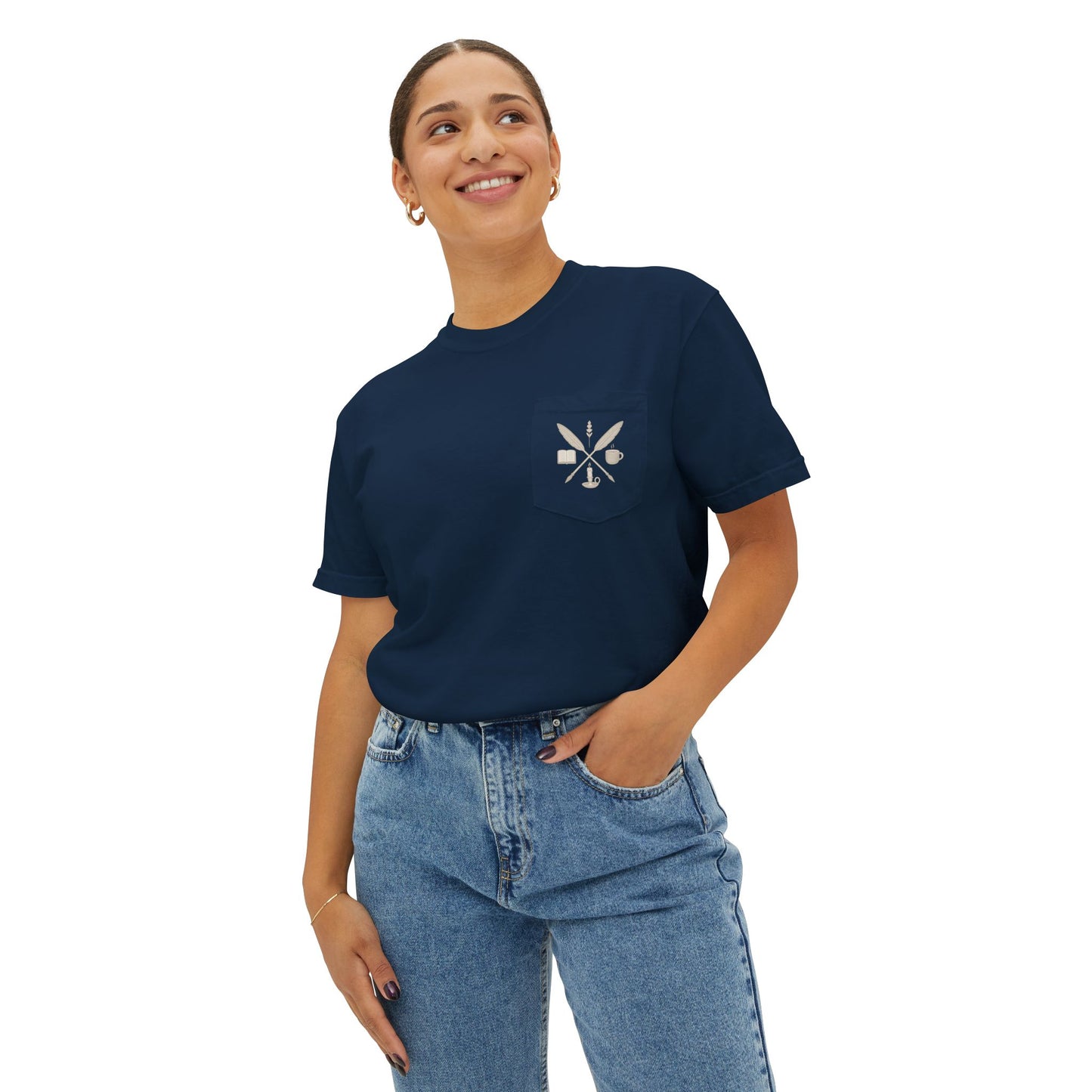 The EverWritten Pocket Tee – Wear the Crest. Carry the Story.