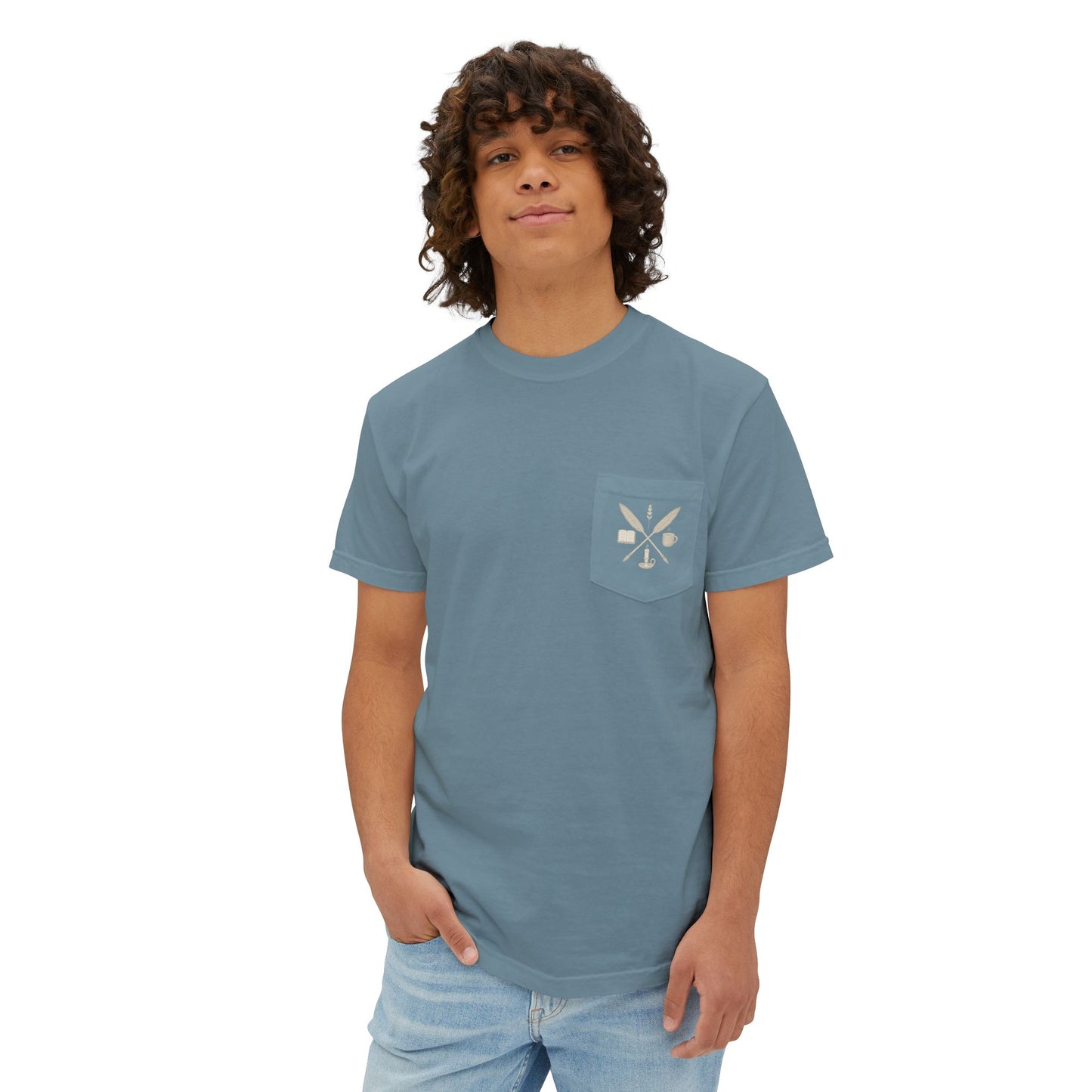 The EverWritten Pocket Tee – Wear the Crest. Carry the Story.